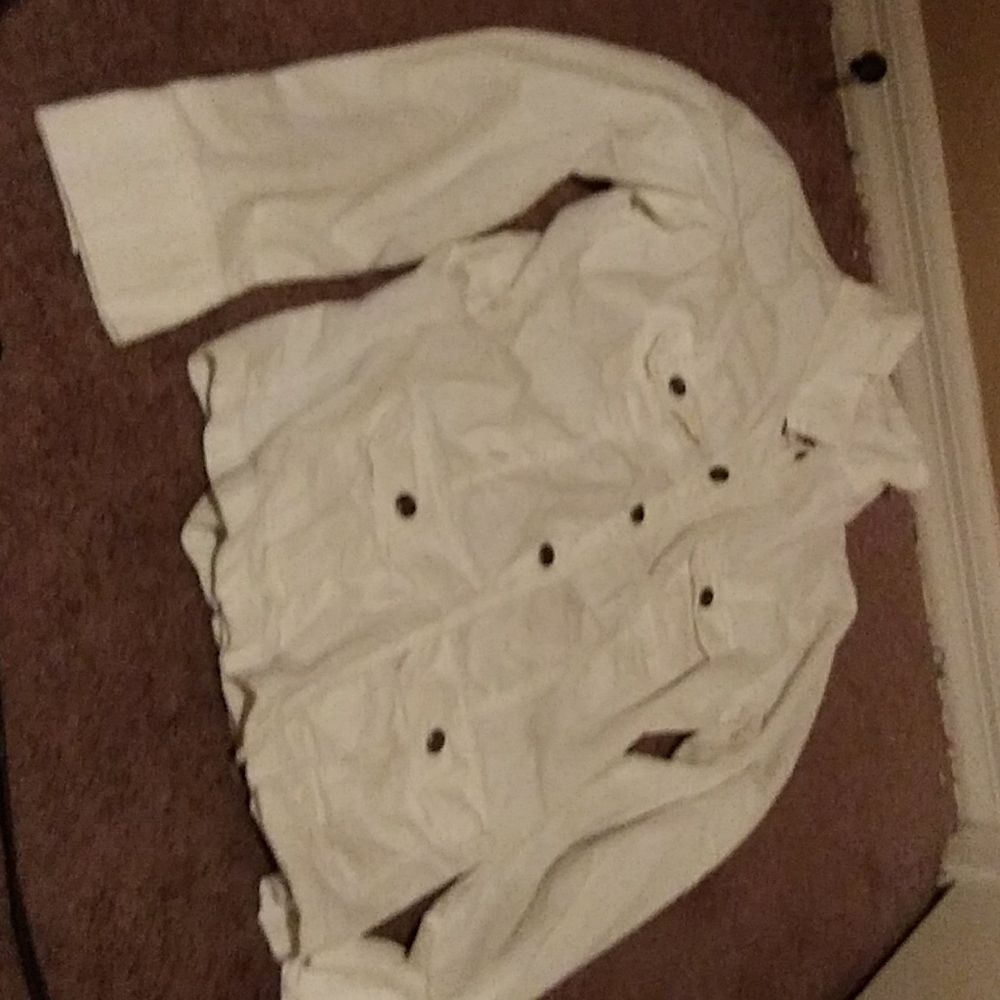 A white button up jacket